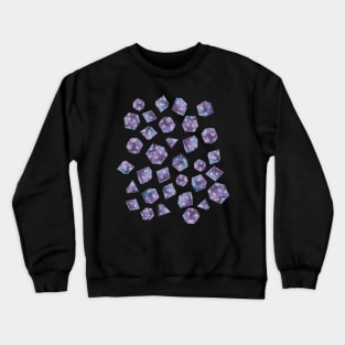 Galaxy Polyhedral Dice for Boardgames D20 Dice Crewneck Sweatshirt